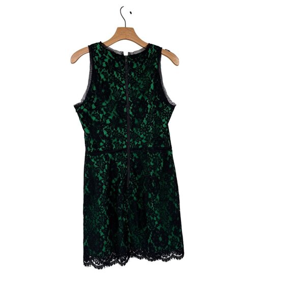 Milly Floral Scalloped Lace Claudia Dress size 10 womens Emerald green formal - Picture 7 of 8